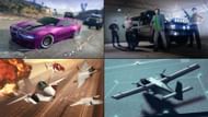 Four of the new vehicles teased so far (Image via Rockstar Games)